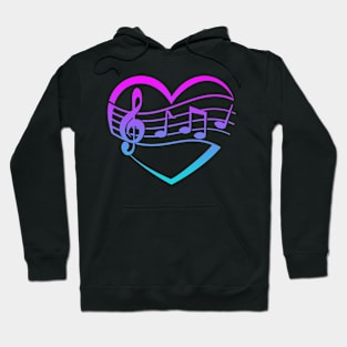 Just Love Music Heart Hoodie